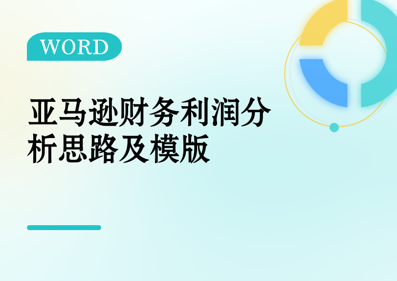 亚马逊财务利润分析思路及模版缩略图