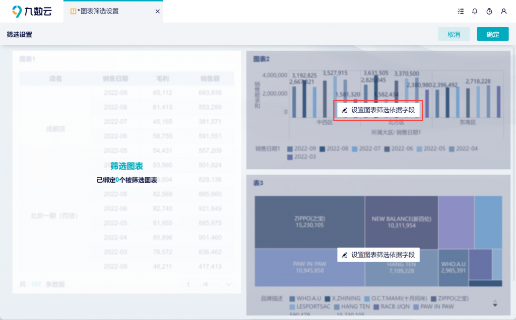 多表数据联动分析怎么解决？——九数云BI插图5