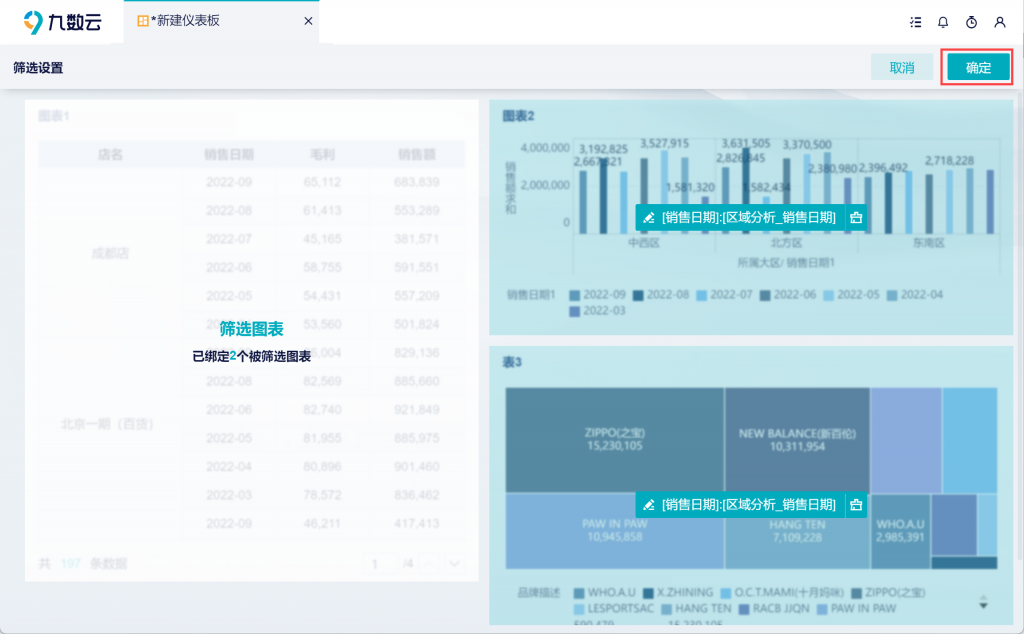 多表数据联动分析怎么解决？——九数云BI插图8